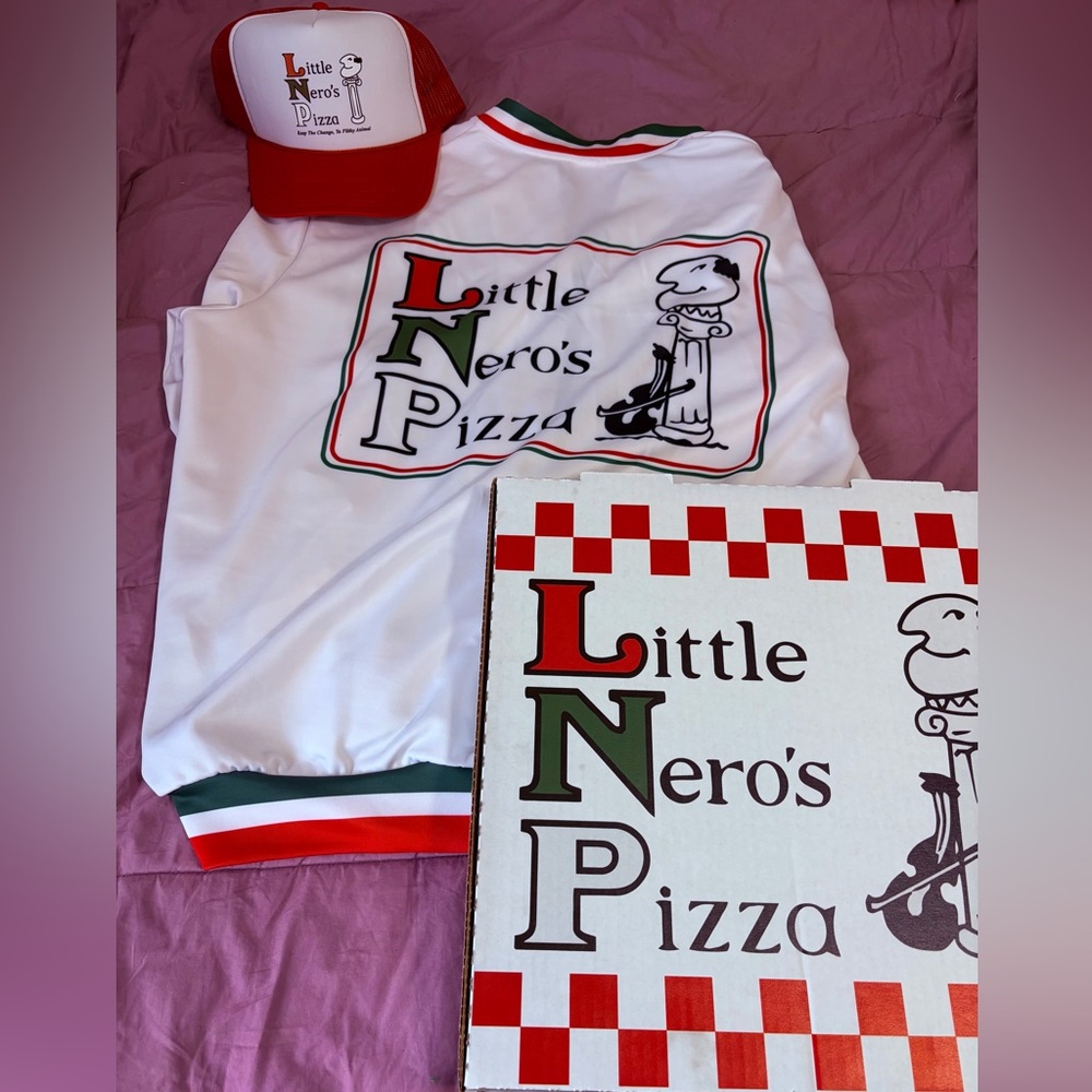 Little Nero's Pizza Jacket, Hat pizza box Set